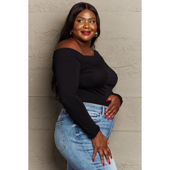 Culture Code Fall For You Full Size Asymetrical Neck Long Sleeve Top - Picture 7 of 10